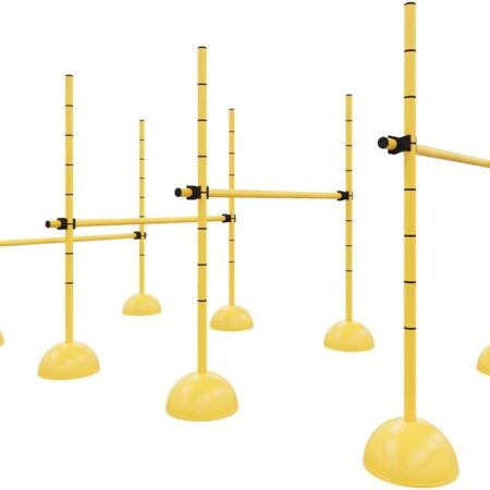 Hurdles, Adjustable from 12 to 40 Inches, Set of 4, Yellow (22050)