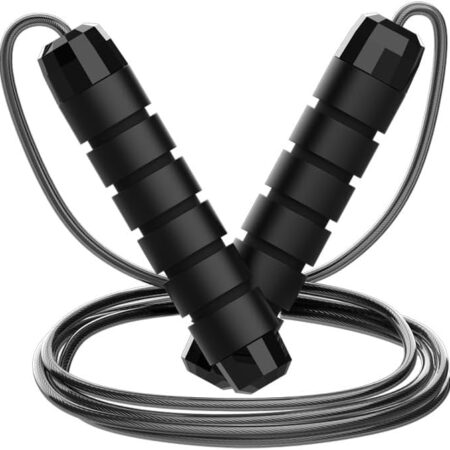 Jump Rope, Tangle-Free Rapid Speed Jumping Rope ble with Ball Bearings for Women, Men, and Kids, Home Exerci & Slim Body，Jump Rope Workout with Foam Handles for Fitness，Aerobic exerci