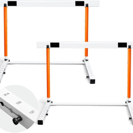 Adjustable Height Sports Training Hurdle with Counterweight Heavy Duty Track and Field Equipment Practice Speed Agility Training Hurdle from 30 to 42 Inch for Athletes Adults