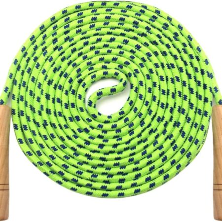 16 FT Double Dutch Jump Rope for Kids, Adjustable Rainbow Skipping Rope with Wooden Handles, Perfect for Fitness, Outdoor Fun, School Sports, and Party Games