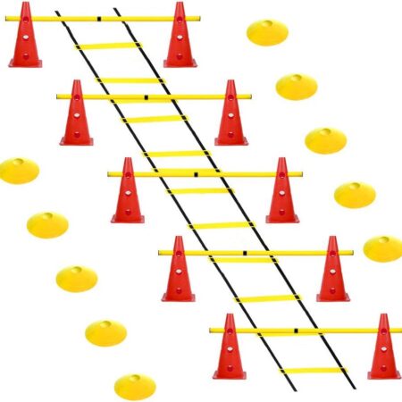 Hurdle Ladder Triangle Marker Cone Pad Disk Hurdle Multifunctional Set