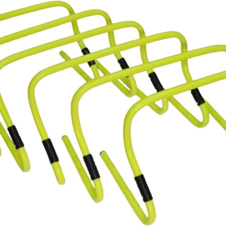 Dual Height Agility Hurdle Pack of 6 – Adjustable 6" & 12" Training Hurdles for Sports, Fitness, and Agility Drills – Durable Yellow Speed Hurdles for Soccer, Track, and Football Training