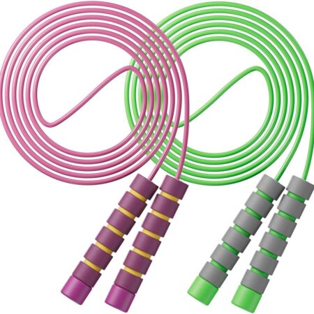 Jump Rope for Kids - Adjustable Soft Skipping Rope with Skin-Friendly Foam Handles for Kids, Boys, Girls, Children - Outdoor Fun Activity, Great Party Favor, Exerci Activity & Fitness