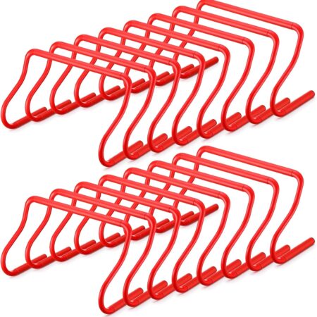 16 Pcs 12" Speed Agility Training Hurdles Large Size Detachable Agility Hurdles Hurdles Training Equipment Set for Athletes Soccer Basketball