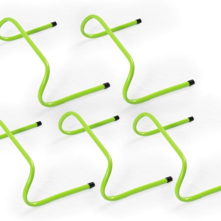 Speed Hurdles - 7" PVC Agility Training Hurdles - Pack of 5 Hurdles - Perfect for Soccer, Football, or Plyometric Training - Lightweight and Compact Storage