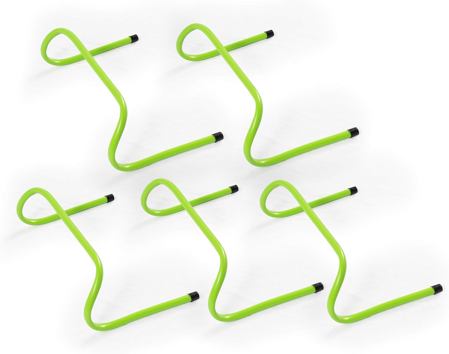 Speed Hurdles - 7" PVC Agility Training Hurdles - Pack of 5 Hurdles - Perfect for Soccer, Football, or Plyometric Training - Lightweight and Compact Storage