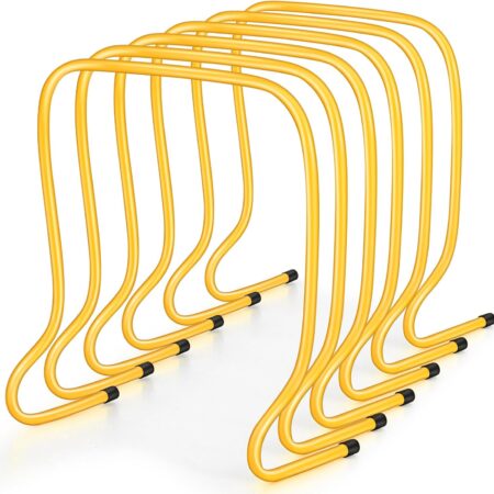 6 Pcs Practice Speed Hurdles Speed Training Agility Soccer Football Basketball Baseball Plyometric Hurdles for Kids Athletes Indoor Outdoor Sports Equipment