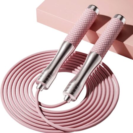 Speed Jump Rope for Fitness - Skipping Rope for Women Men Exerci with Adjustable Length Jumping Rope and Alloy & Silicone Handles Suitable for Workout Boxing Home Gym